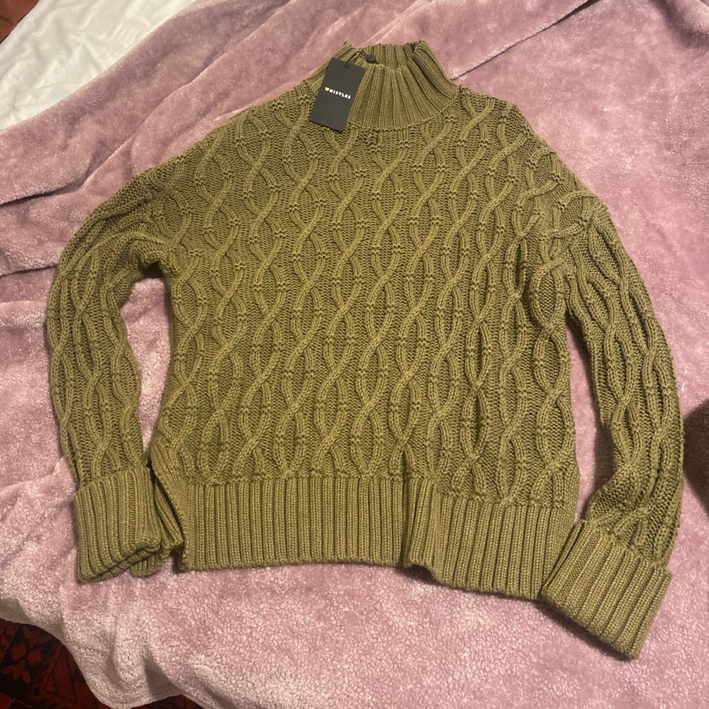 Whistles oversized cable knit sweater